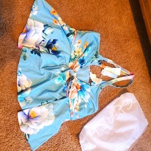 Cupshe tankini 0x and bottoms size large